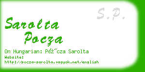 sarolta pocza business card